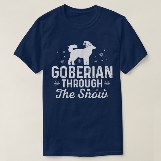 T-shirt GOBERIAN through the snow Funny Christmas (Design devant)