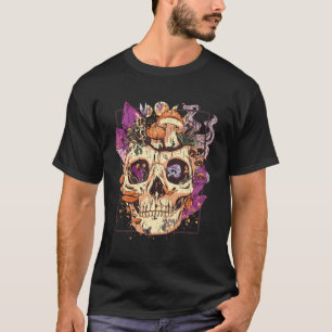 T-shirt Goblincore esthétique Grunge Lune Cristaux Champig