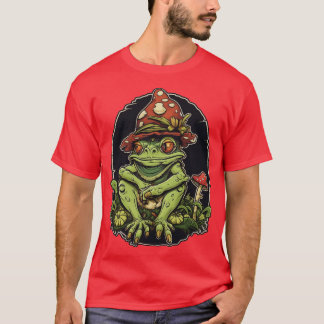 T-shirt Goblincore grenouille esthétique Champignons Dark 