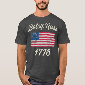 T-shirt God Bless America Betsy Ross Flag 1776 Vintage