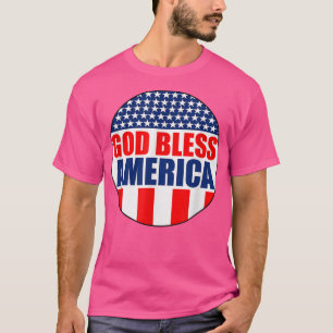 T-shirt God Bless America Drapeau rouge blanc et bleu avec