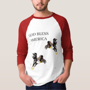 T-SHIRT; GOD BLESS AMERICA EAGLES VLIEGEN T-SHIRT