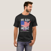 T-shirt God Bless America Except Massachusetts MA Joke (Devant entier)
