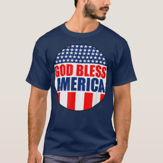 T-shirt God Bless AmericaDrapeau rouge blanc et bleu avec