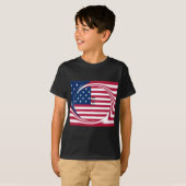 T-shirt God Bless Our Home : USA Flag Swirl Art (Devant entier)
