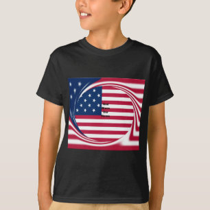 T-shirt God Bless Our Home : USA Flag Swirl Art