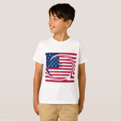 T-shirt God Bless Our Home : USA Flag Swirl Art (Devant entier)