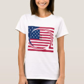 T-shirt God Bless Our Home : USA Flag Swirl Art (Devant)