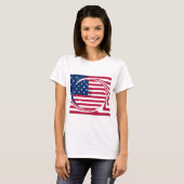 T-shirt God Bless Our Home : USA Flag Swirl Art (Devant entier)