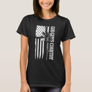 T-shirt God Guns Country Ar15 Gun Rights America 2nd Amend