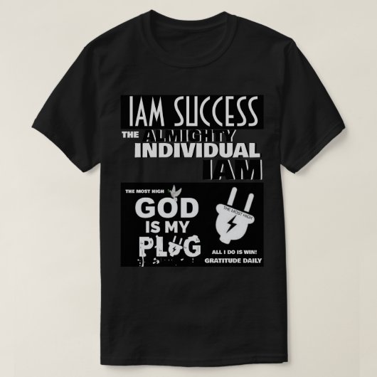 T-SHIRT GOD IS MY PLUG (Design devant)