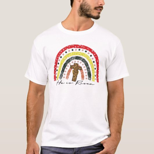 T-shirt God Keeps His Promises Rainbow Leopard Print Chris (Devant)