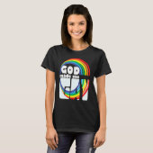 T-SHIRT GOD MADE ME GAY RAINBOW IN LETTERS (Devant entier)