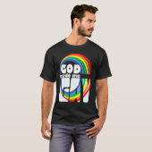 T-SHIRT GOD MADE ME GAY RAINBOW IN LETTERS (Devant entier)