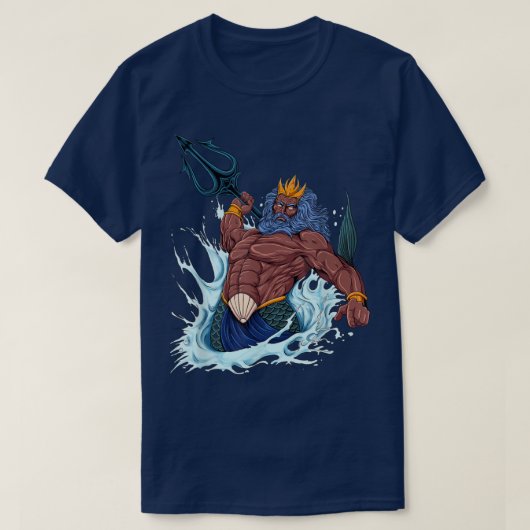 T-shirt God of Greek mythology Neptune Poseidon (Design devant)