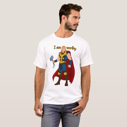T-shirt God of Thunder Power Design with Lightning Bolt (Devant entier)