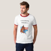 T-shirt : GOD ZEGENE AMERIKA (Voorkant volledig)