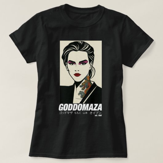 T-SHIRT GODDOMAZA EST. 1985 PT. 2 FEMMES NOIR TEE (Design devant)