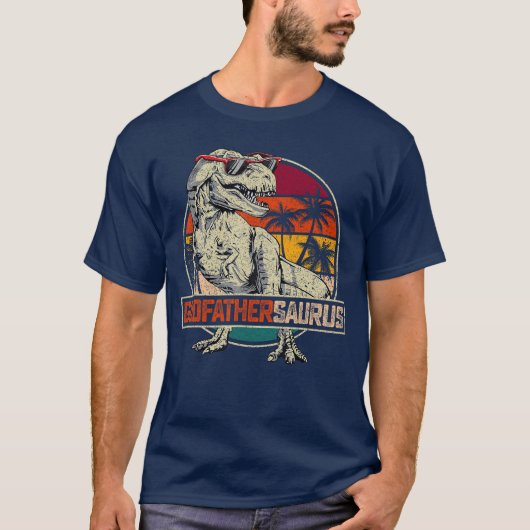 T-shirt Godfathersaurus Re Dinosaur Godfather Saurus Famil (Devant)