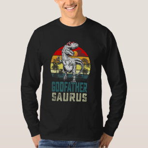 T-shirt Godfathersaurus Rex Dinosaur Parrain Saurus Fath