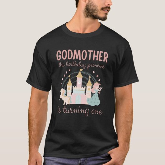 T-shirt Godmère 1er anniversaire Princesse Premier Anniver (Devant)