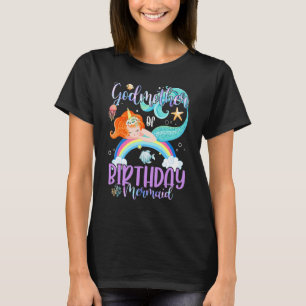 T-shirt Godmère De L'Anniversaire Fille Sirène Magique Fam
