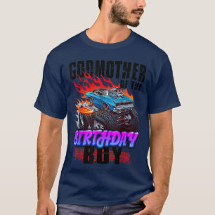 T-shirt Godmère De L'Anniversaire Garçon Monster Truck Bla