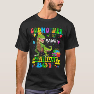 T-shirt Godmère de l'anniversaire garçon T Rex RAWR Dinosa