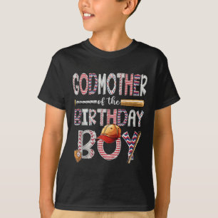 T-shirt Godmère De L'Anniversaire Joueur De Baseball Joueu