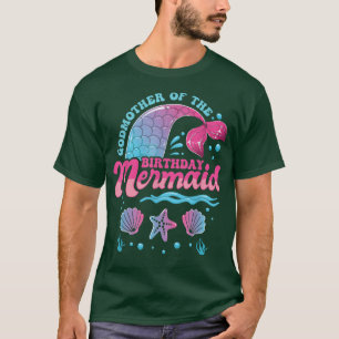T-shirt Godmère de l'Anniversaire Sirène Ocean Matching F