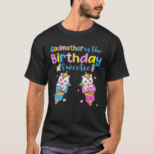 T-shirt Godmère De L'Anniversaire Sweetie Girl Ice Cream 