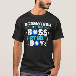 T-shirt Godmère Du Boss Anniversaire Garçon Décor Bébé Fam