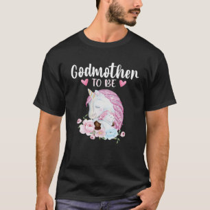 T-shirt Godmère Pour Être Unicorne Baby shower Pour Girl F