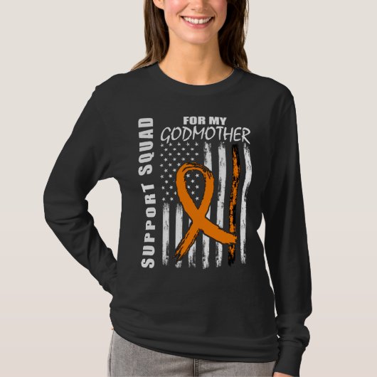 T-shirt Godmother Support Squad Leukemia Awareness USA Fla (Devant)