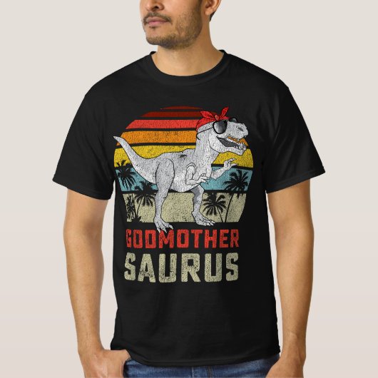 T-shirt Godmothersaurus T Rex Dinosaur Godmother Saurus Fa (Devant)
