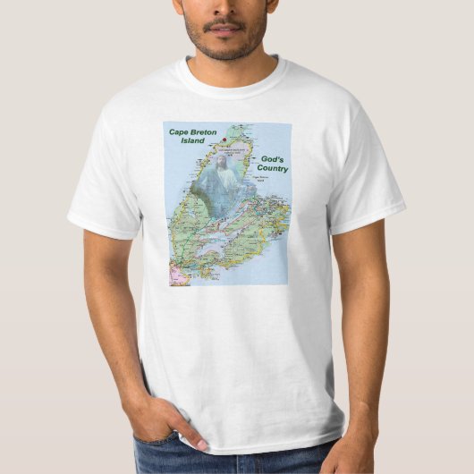 T-shirt Gods Country de l'île du Cap-Breton (Devant)