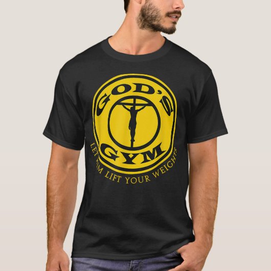 T-shirt GODS GYM RELIGION T SHIRT Christ Jesus Church Tee (Devant)