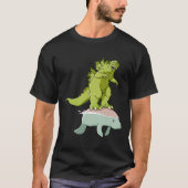 T-shirt Godzilla sur un manatee (Devant)