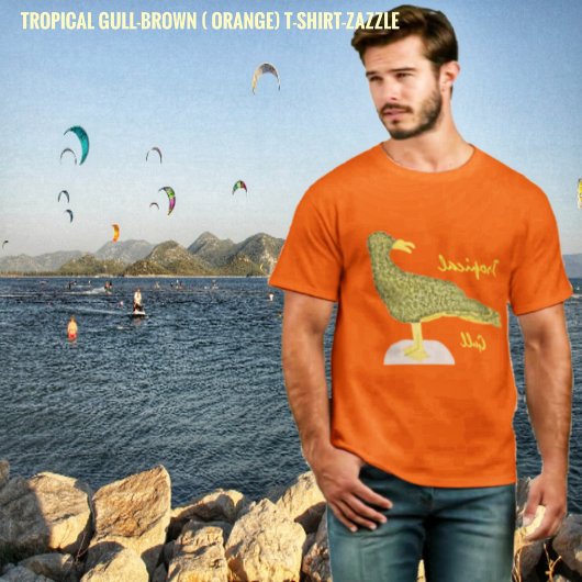 T-shirt Goéland tropical Brown