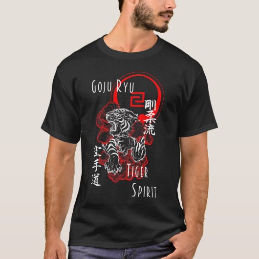 T-shirt Goju Ryu Karate Do Tiger Spirit Arts Martiaux Budo (Devant)