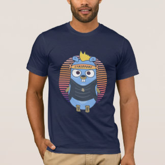 T-shirt Golang gopher dans le style cyberpunk
