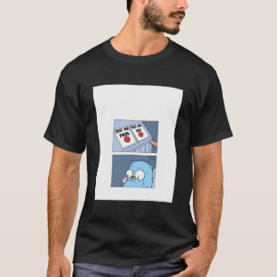 T-shirt Golang Gopher Deux Boutons