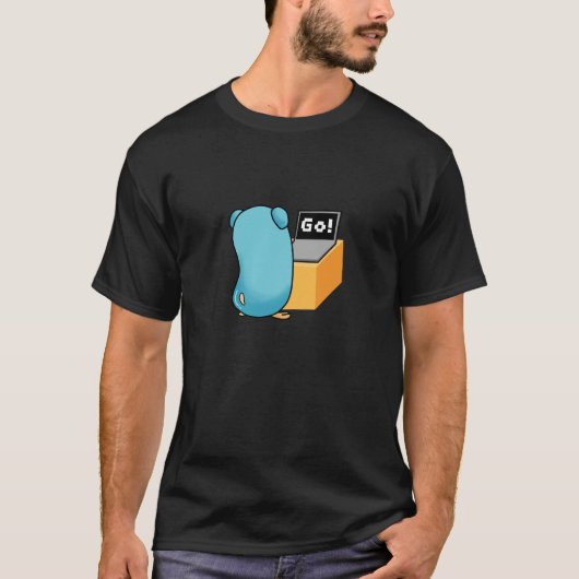 T-shirt Golang Gopher : Ne me dérange pas (Devant)