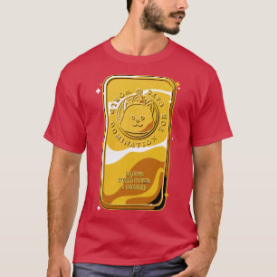 T-shirt Gold Bar Chat Domination mondiale pour chats par T