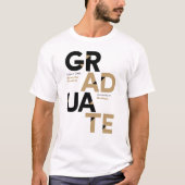 T-shirt Gold Big Bold lettres-Angle-coupé Graduation T-shi (Devant)