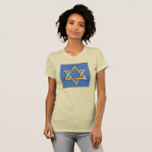 T-shirt Gold Blue Star de David Art Panel (Devant entier)