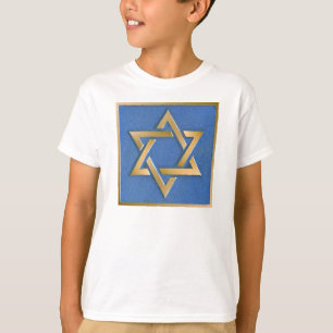 T-shirt Gold Blue Star de David Art Panel