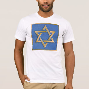 T-shirt Gold Blue Star de David Art Panel