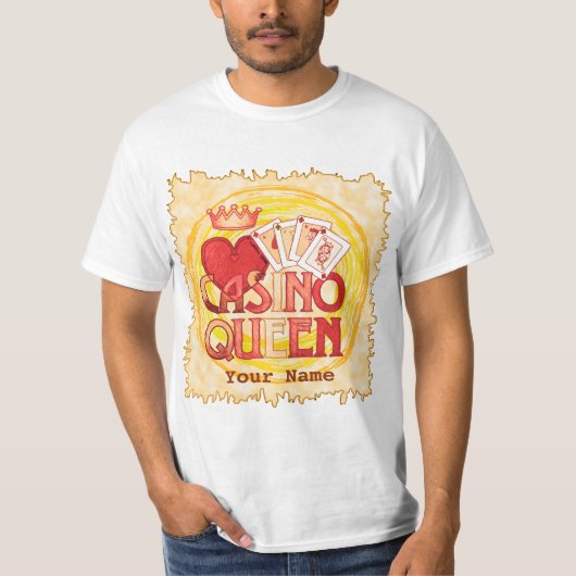 T-shirt Gold Casino Queen (Devant)