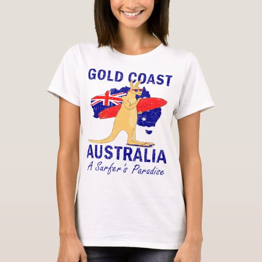 T-shirt Gold Coast Australia Le paradis des surfeurs (Devant)